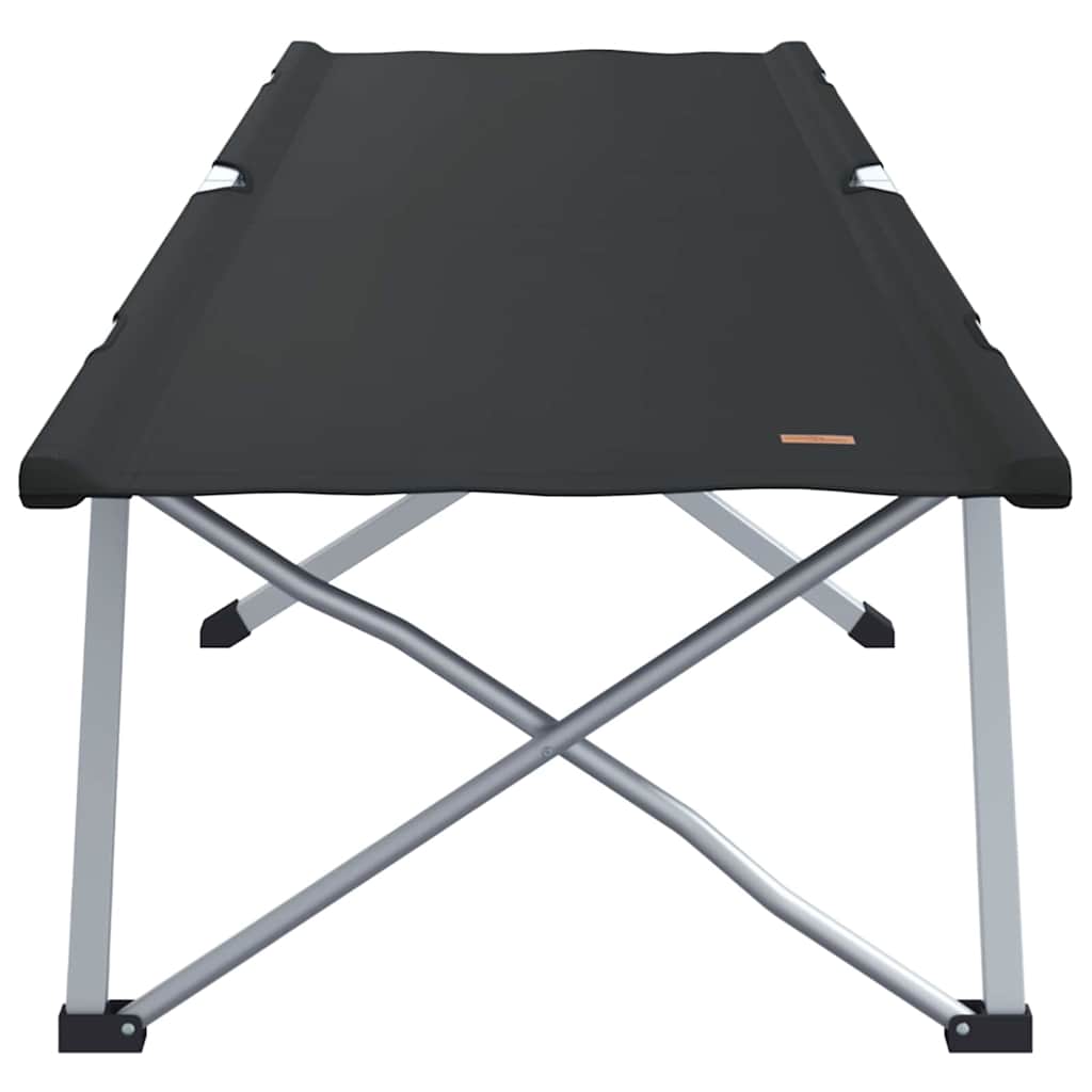 vidaXL Folding Camping Bed Black 194 x 62.5 x 42.5 cm Oxford and Steel