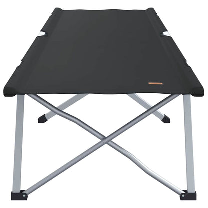vidaXL Folding Camping Bed Black 194 x 62.5 x 42.5 cm Oxford and Steel