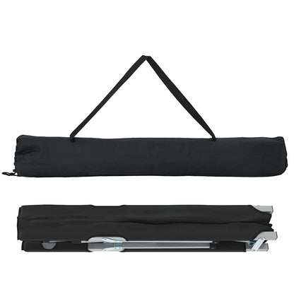 vidaXL Folding Camping Bed Black 194 x 62.5 x 42.5 cm Oxford and Steel