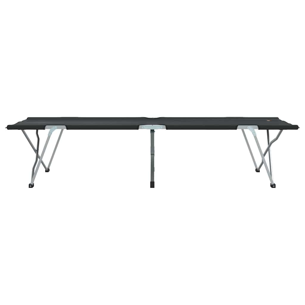 vidaXL Folding Camping Bed Black 194 x 62.5 x 42.5 cm Oxford and Steel