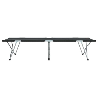 vidaXL Folding Camping Bed Black 194 x 62.5 x 42.5 cm Oxford and Steel