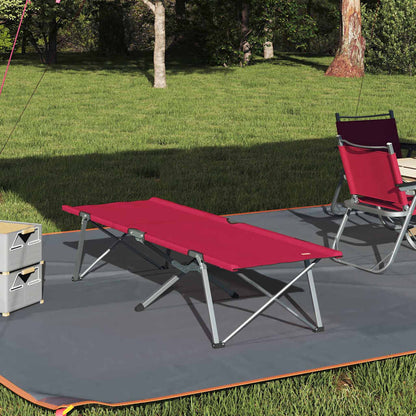 vidaXL Folding Camping Bed Red 194 x 62.5 x 42.5 cm Oxford and Steel