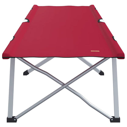 vidaXL Folding Camping Bed Red 194 x 62.5 x 42.5 cm Oxford and Steel