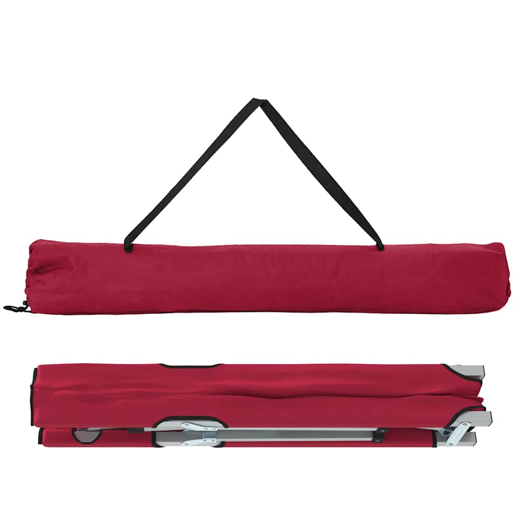 vidaXL Folding Camping Bed Red 194 x 62.5 x 42.5 cm Oxford and Steel