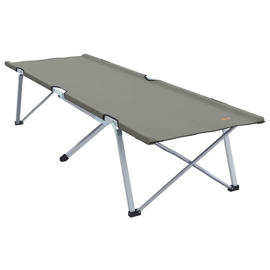 vidaXL Folding Camping Bed Grey 194 x 62.5 x 42.5 cm Oxford and Steel