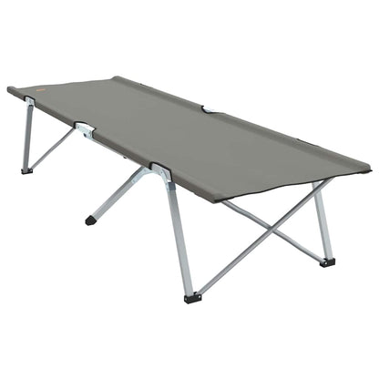vidaXL Folding Camping Bed Grey 194 x 62.5 x 42.5 cm Oxford and Steel