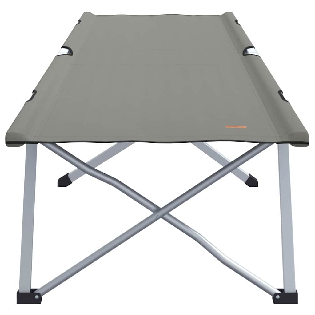 vidaXL Folding Camping Bed Grey 194 x 62.5 x 42.5 cm Oxford and Steel