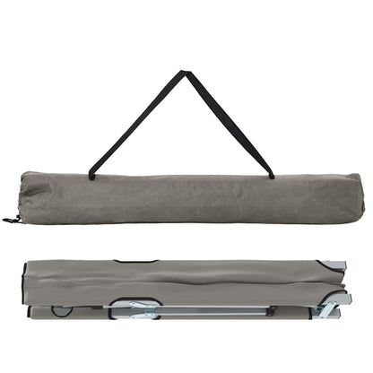 vidaXL Folding Camping Bed Grey 194 x 62.5 x 42.5 cm Oxford and Steel