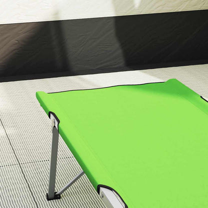 vidaXL Folding Camping Bed Green 194 x 62.5 x 42.5 cm Oxford and Steel