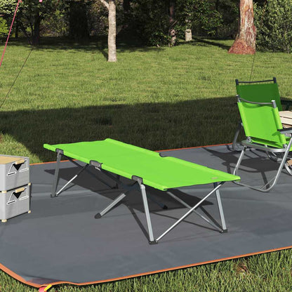 vidaXL Folding Camping Bed Green 194 x 62.5 x 42.5 cm Oxford and Steel