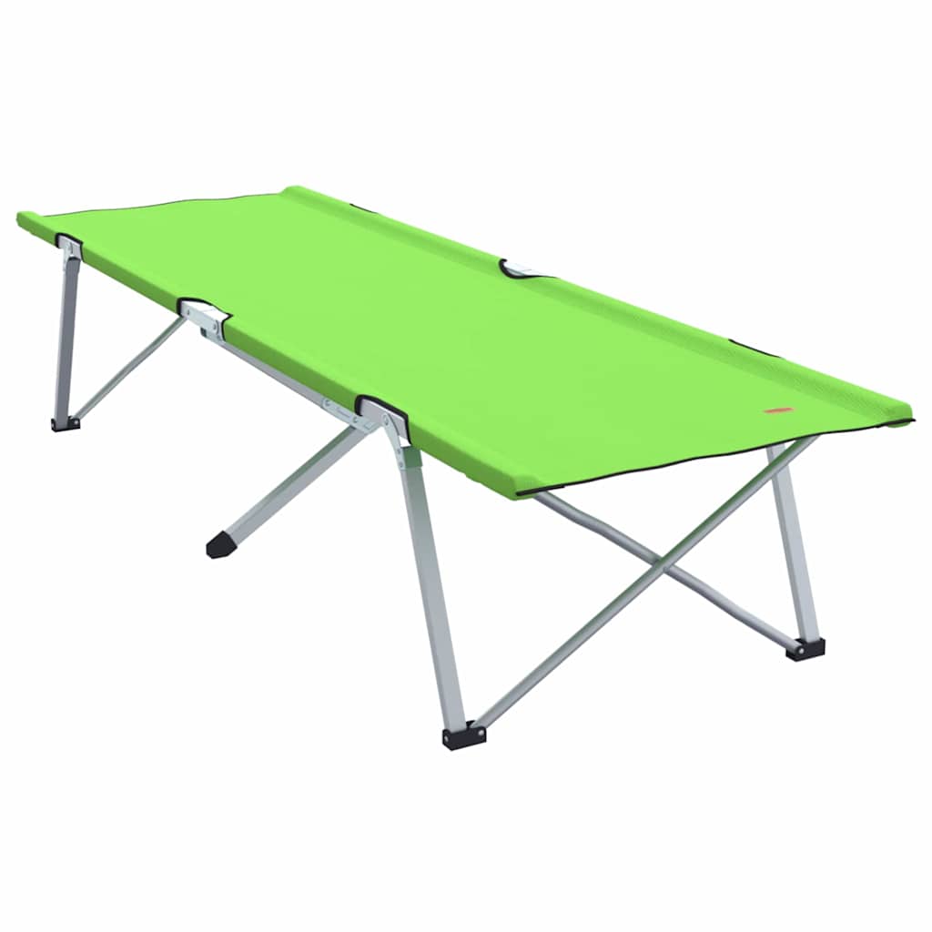 vidaXL Folding Camping Bed Green 194 x 62.5 x 42.5 cm Oxford and Steel