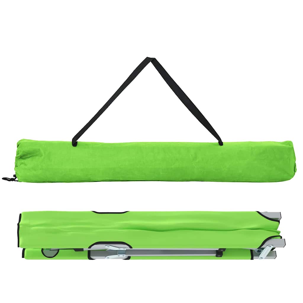 vidaXL Folding Camping Bed Green 194 x 62.5 x 42.5 cm Oxford and Steel
