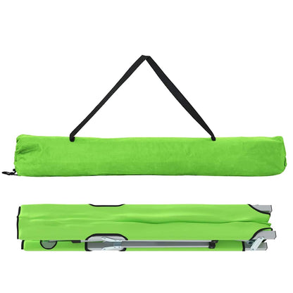 vidaXL Folding Camping Bed Green 194 x 62.5 x 42.5 cm Oxford and Steel