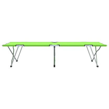 vidaXL Folding Camping Bed Green 194 x 62.5 x 42.5 cm Oxford and Steel