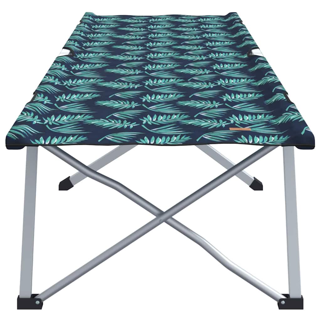vidaXL Folding Camping Bed Folding Leaf Forest 194 x 62.5 x 42.5 cm