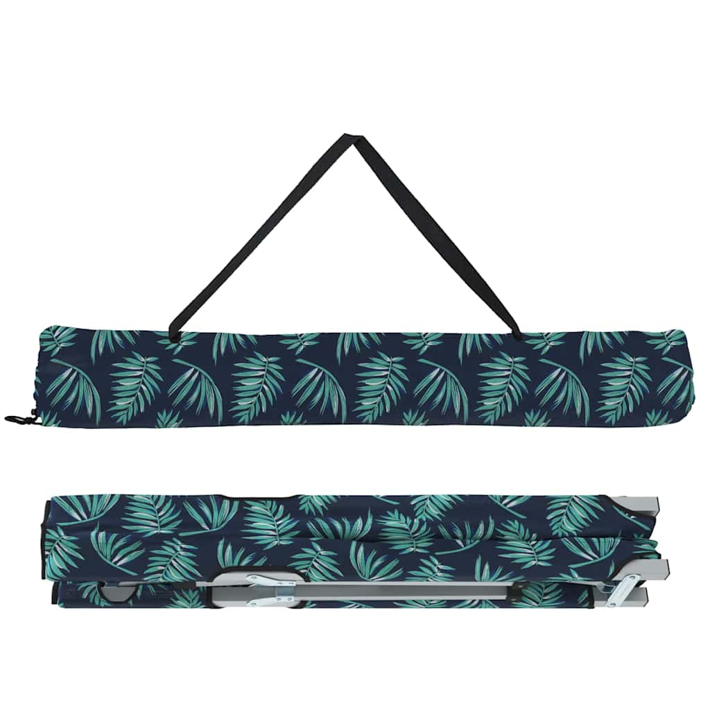vidaXL Folding Camping Bed Folding Leaf Forest 194 x 62.5 x 42.5 cm