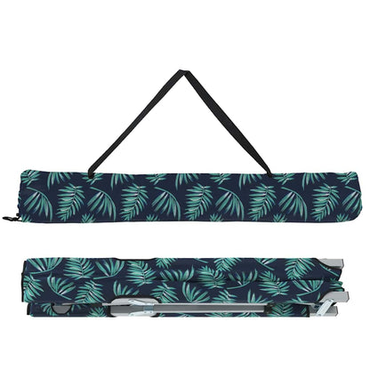 vidaXL Folding Camping Bed Folding Leaf Forest 194 x 62.5 x 42.5 cm