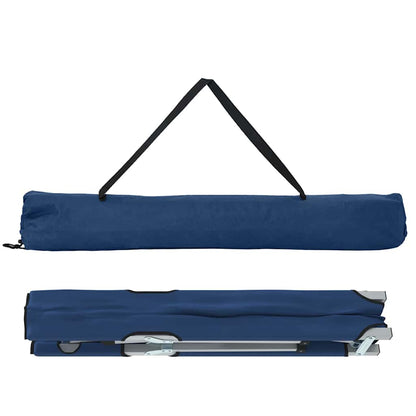 vidaXL Folding Camping Bed Folding 2 pcs Blue 194 x 62.5 x 42.5 cm