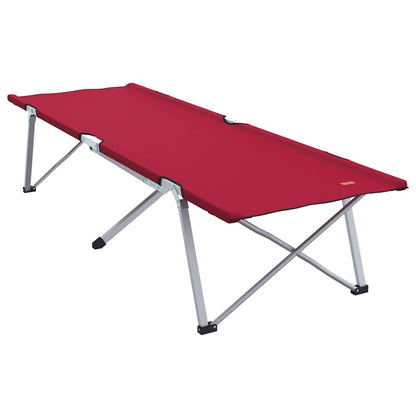 vidaXL Folding Camping Bed Folding 2 pcs Red 194 x 62.5 x 42.5 cm