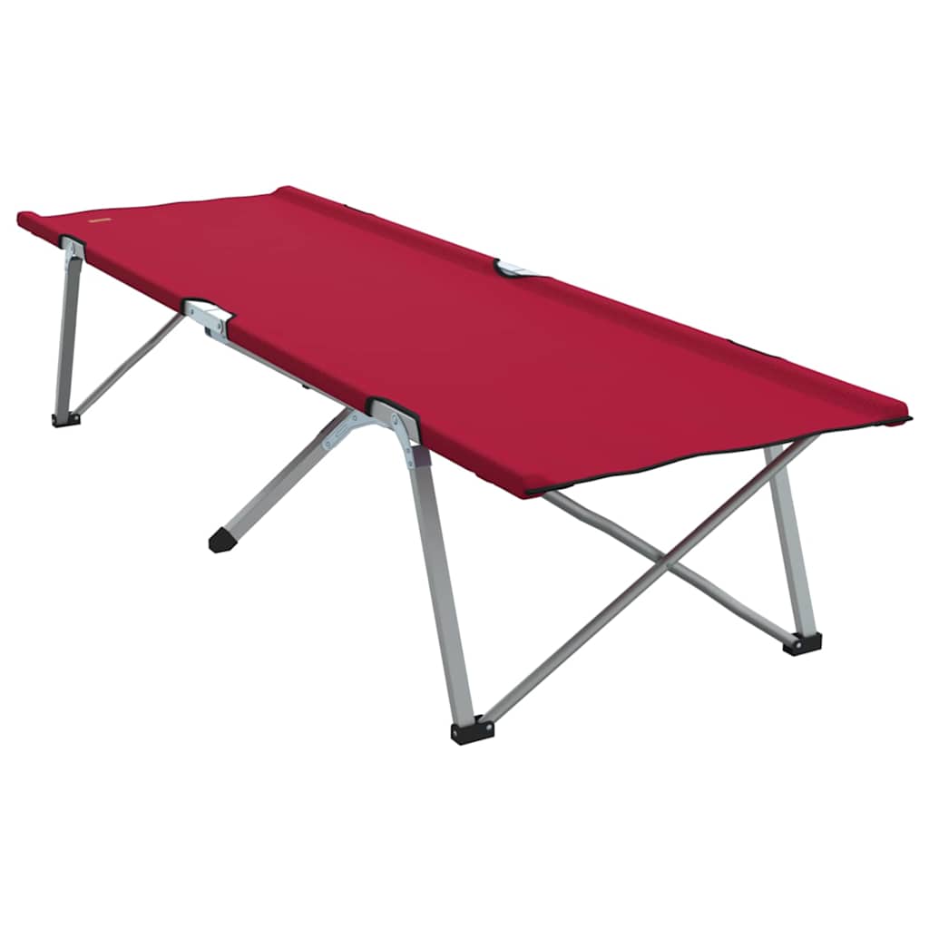 vidaXL Folding Camping Bed Folding 2 pcs Red 194 x 62.5 x 42.5 cm