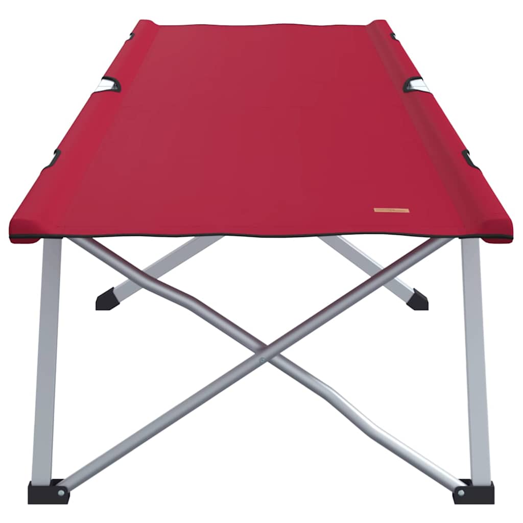 vidaXL Folding Camping Bed Folding 2 pcs Red 194 x 62.5 x 42.5 cm