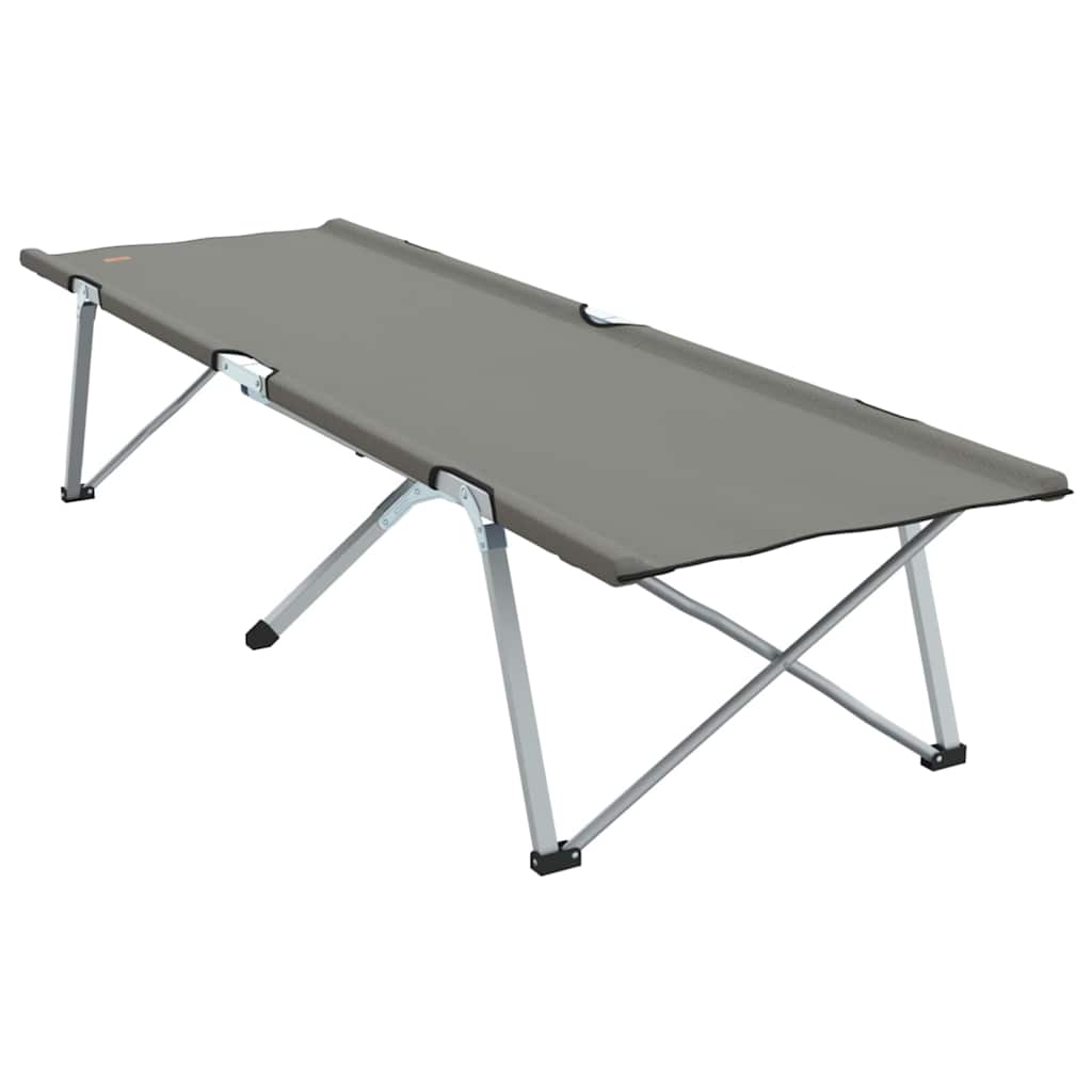 vidaXL Folding Camping Bed Folding 2 pcs Grey 194 x 62.5 x 42.5 cm