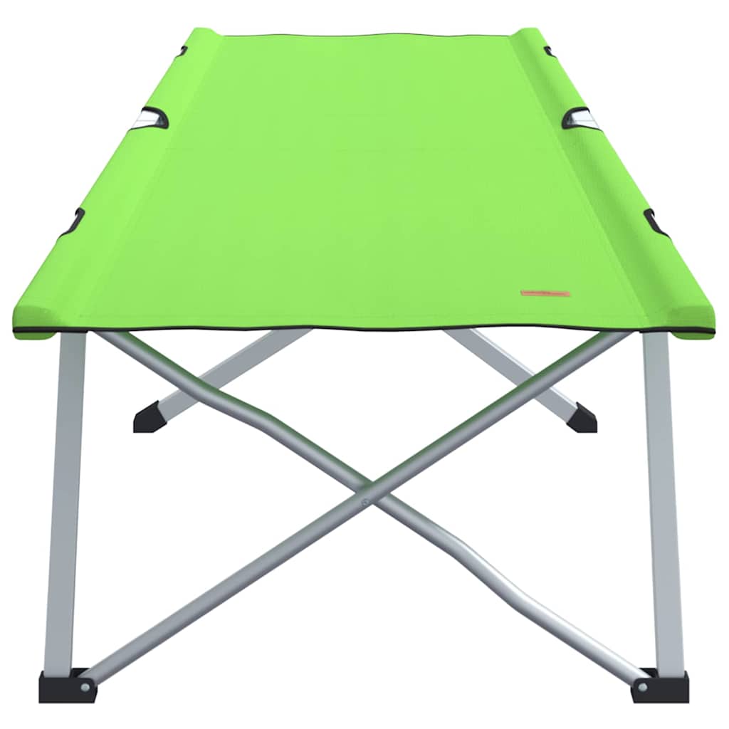 vidaXL Folding Camping Bed Folding 2 pcs Green 194 x 62.5 x 42.5 cm