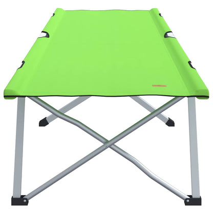 vidaXL Folding Camping Bed Folding 2 pcs Green 194 x 62.5 x 42.5 cm