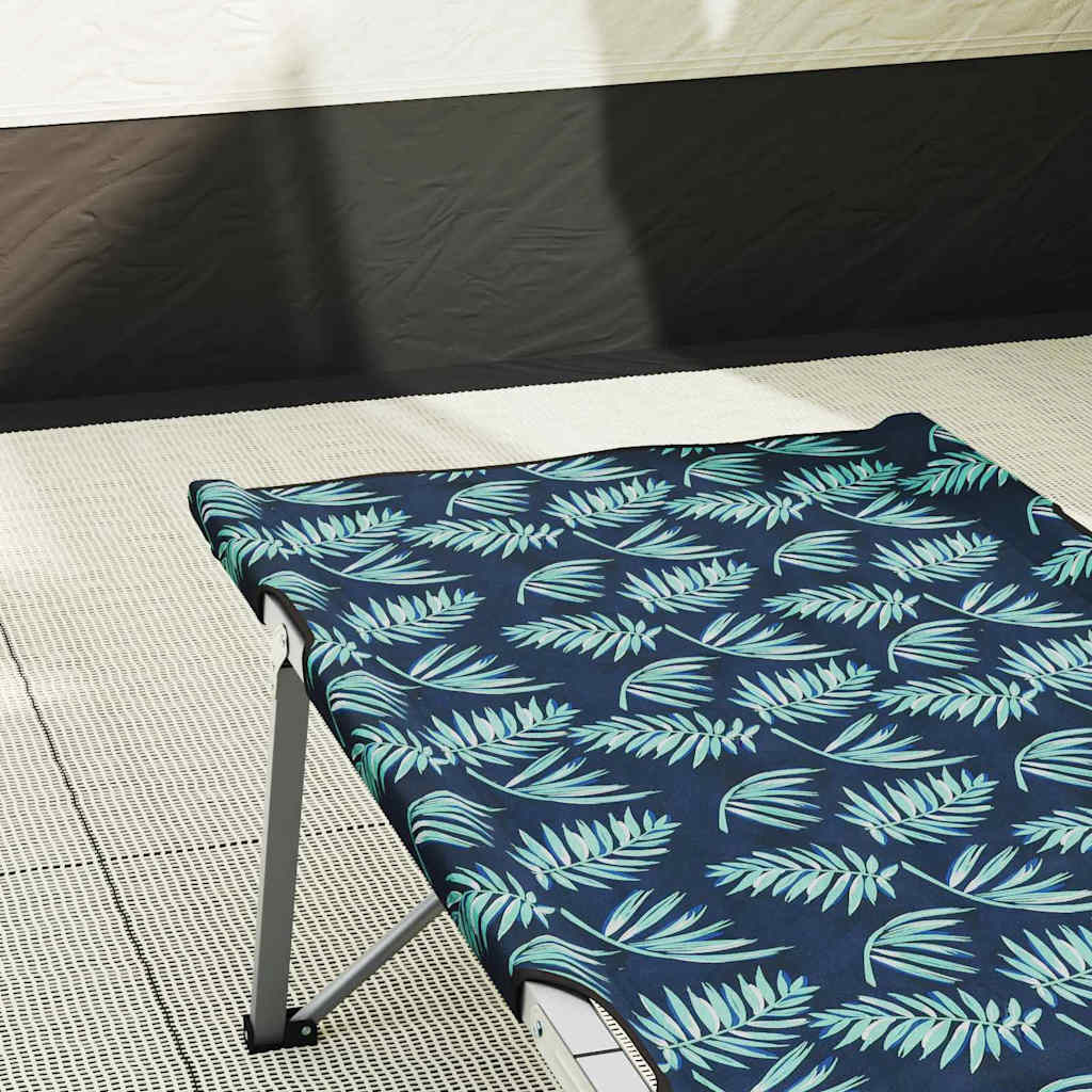 vidaXL Folding Camping Bed Folding 2 pcs Forest 194 x 62.5 x 42.5 cm