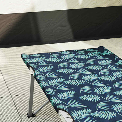 vidaXL Folding Camping Bed Folding 2 pcs Forest 194 x 62.5 x 42.5 cm