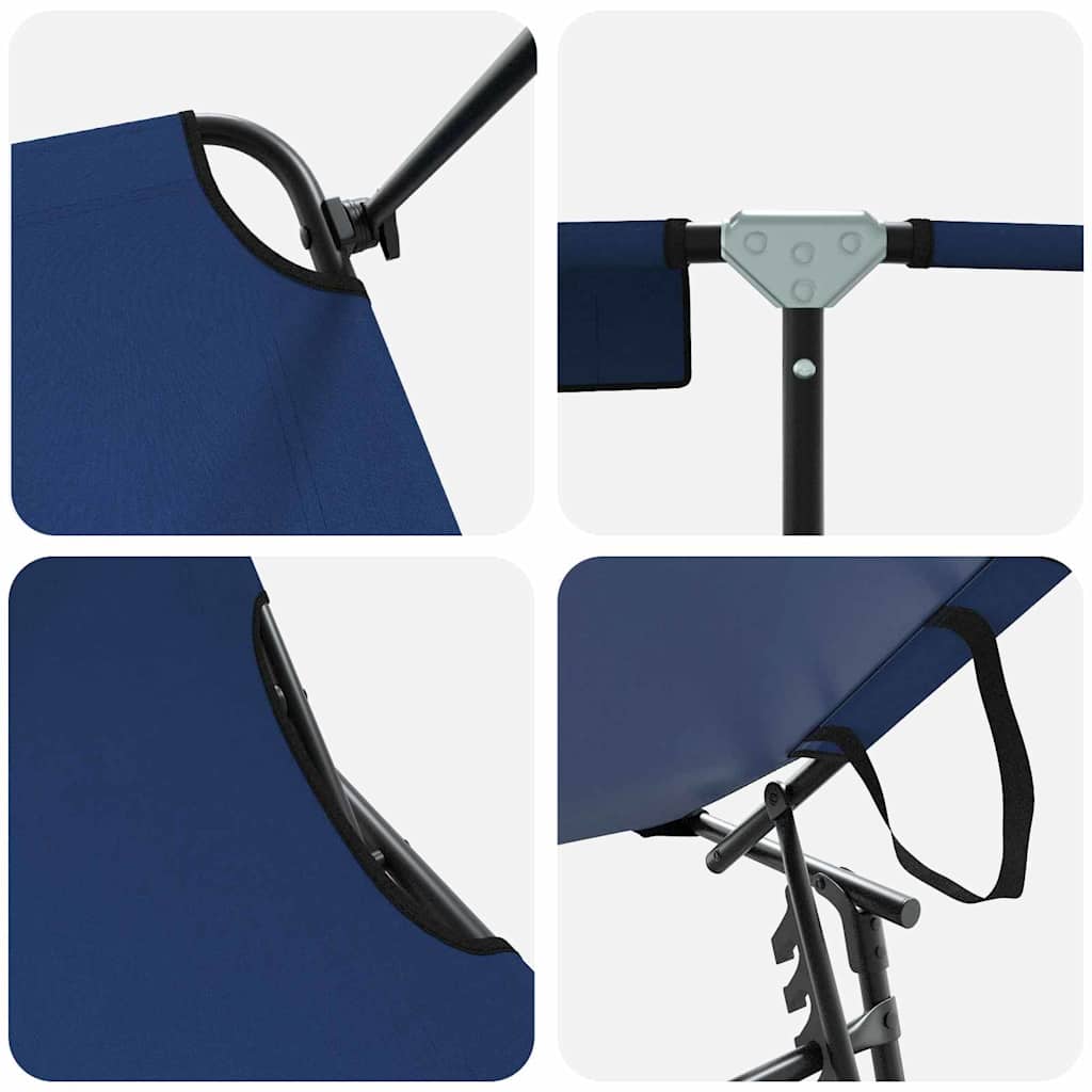 vidaXL Folding Sun Lounger Folding Blue 190 x 57 x 81 cm Oxford