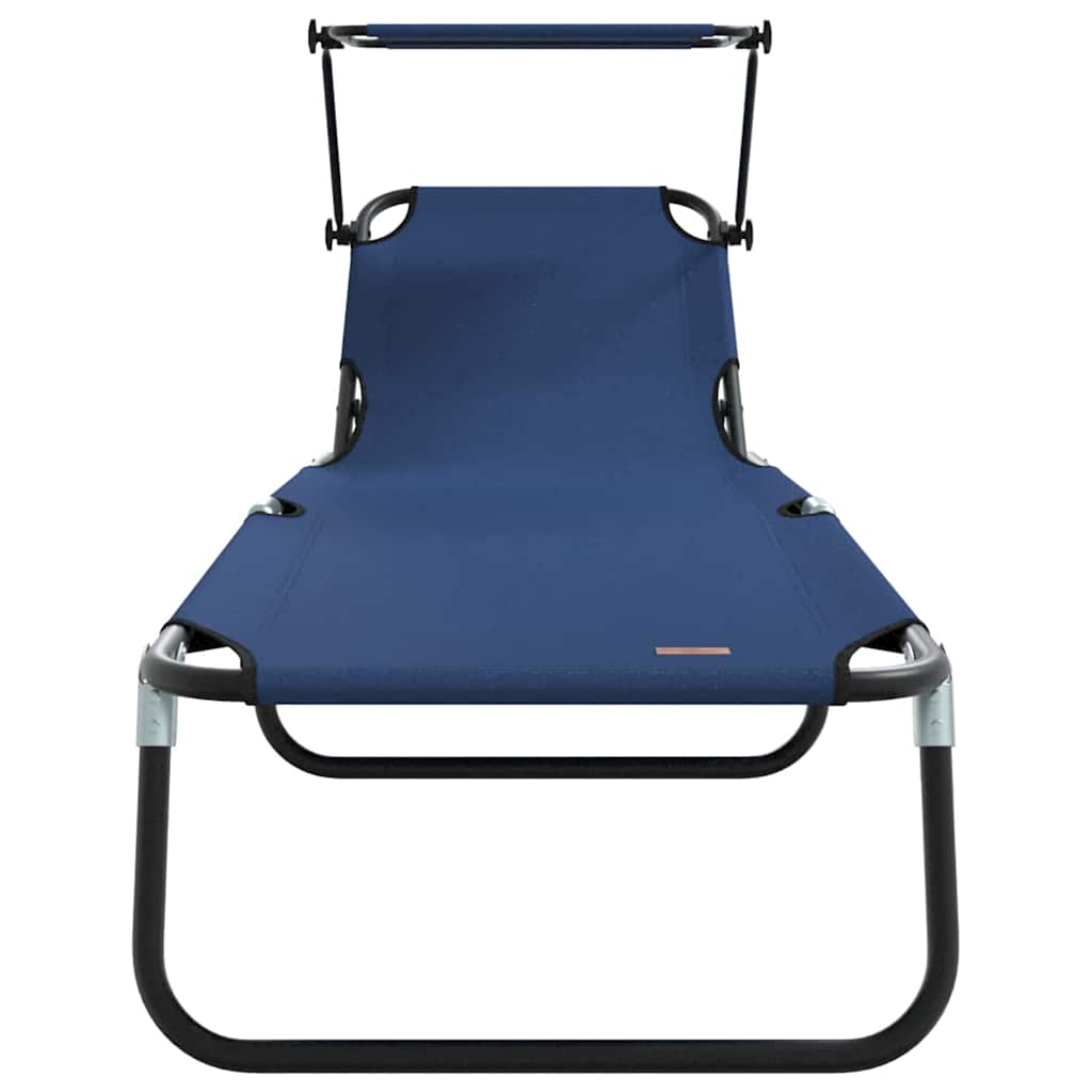 vidaXL Folding Sun Lounger Folding Blue 190 x 57 x 81 cm Oxford
