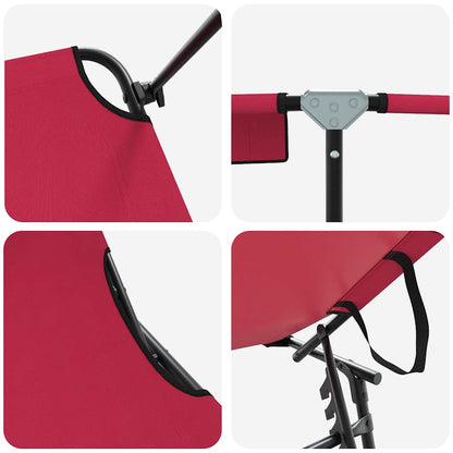 vidaXL Folding Sun Lounger Folding Red 190 x 57 x 81 cm Oxford