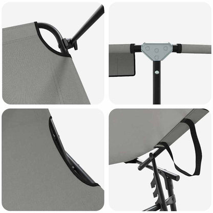 vidaXL Folding Sun Lounger Folding Grey 190 x 57 x 81 cm Oxford