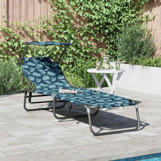 vidaXL Folding Sun Lounger Folding Multicolour 190 x 57 x 81 cm Oxford