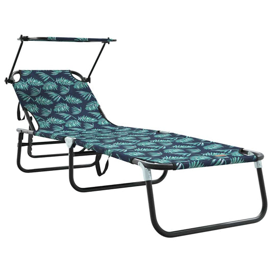 vidaXL Folding Sun Lounger Folding Multicolour 190 x 57 x 81 cm Oxford