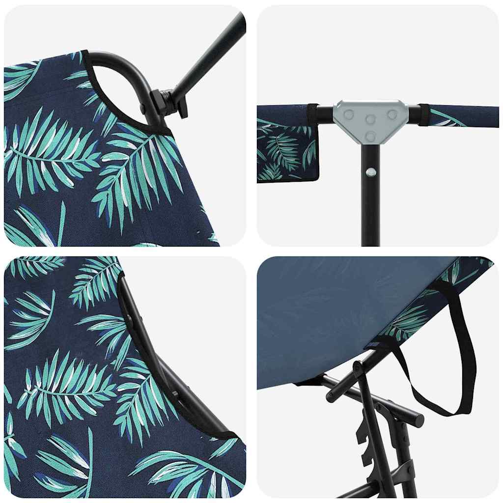 vidaXL Folding Sun Lounger 2 pcs Multicolour 190 x 57 x 81 cm Oxford