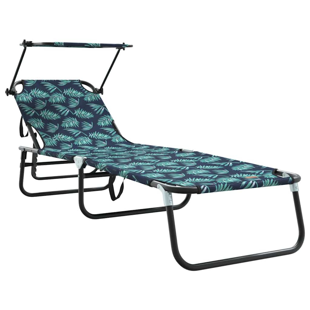 vidaXL Folding Sun Lounger 2 pcs Multicolour 190 x 57 x 81 cm Oxford