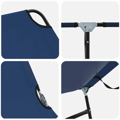 vidaXL Folding Sun Lounger Folding Blue 188 x 57 x 86.5 cm Polyester