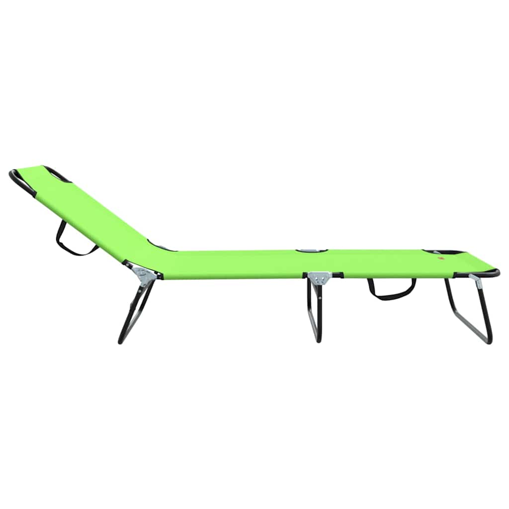 vidaXL Folding Sun Lounger 2 pcs Green 188 x 57 x 86.5 cm Polyester