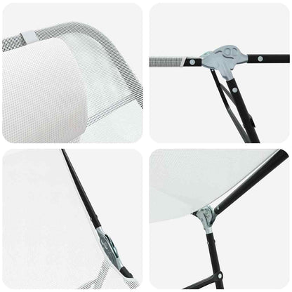 vidaXL Folding Sun Lounger Folding Cream 182 x 55 x 85.5 cm Textilene