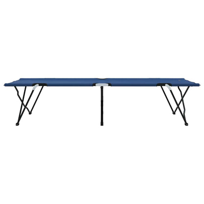 vidaXL Folding Camping Bed Blue 206 x 76 x 74 cm Oxford and Steel