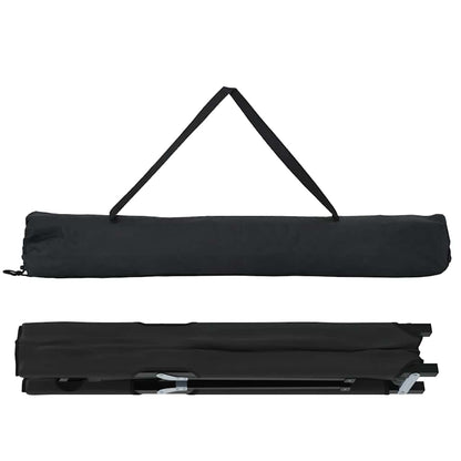 vidaXL Folding Camping Bed Black 206 x 76 x 74 cm Oxford and Steel