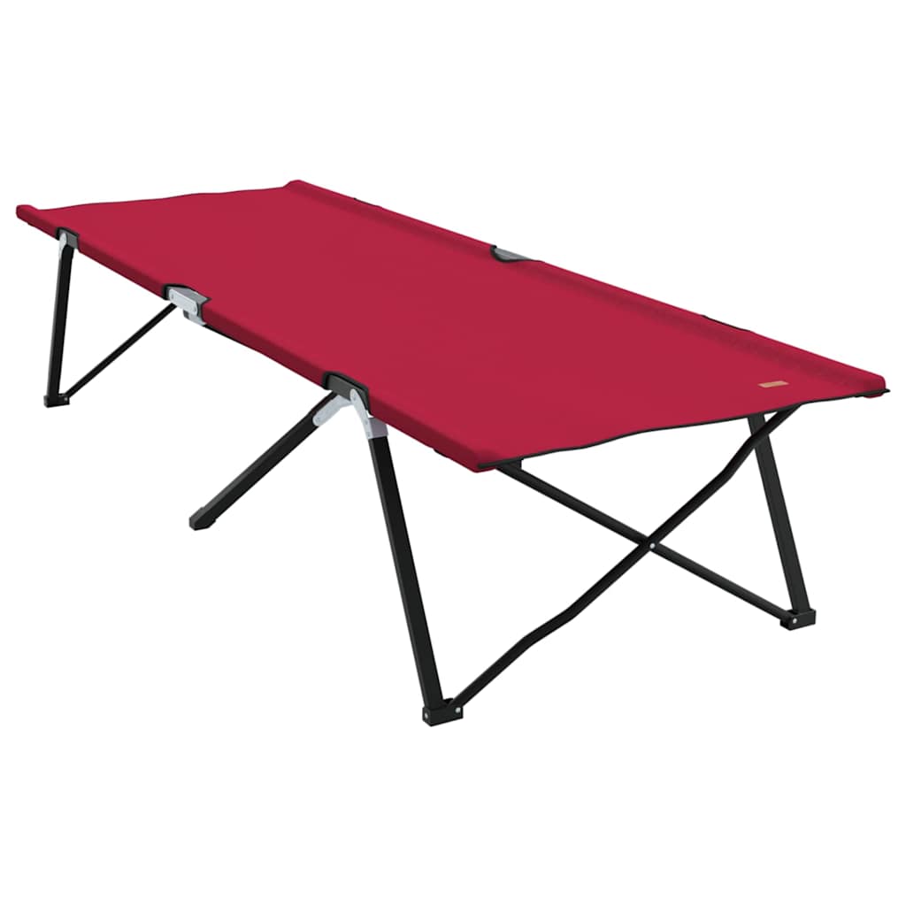 vidaXL Folding Camping Bed Red 206 x 76 x 74 cm Oxford and Steel