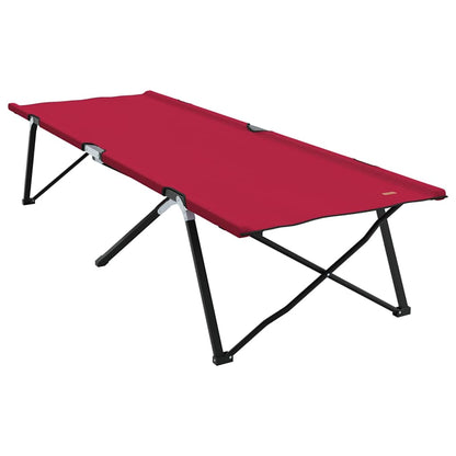 vidaXL Folding Camping Bed Red 206 x 76 x 74 cm Oxford and Steel