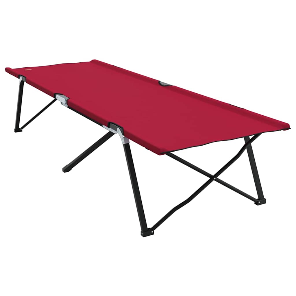 vidaXL Folding Camping Bed Red 206 x 76 x 74 cm Oxford and Steel