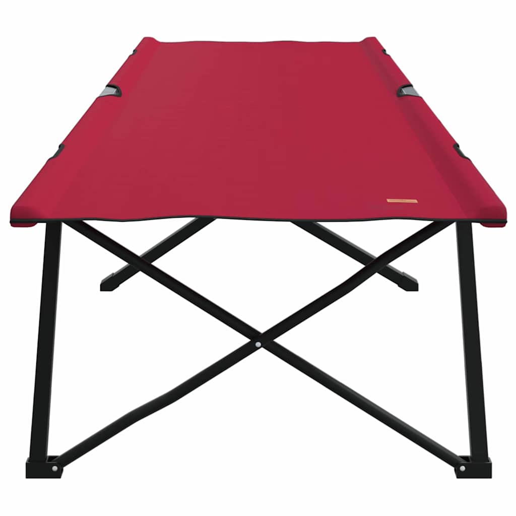 vidaXL Folding Camping Bed Red 206 x 76 x 74 cm Oxford and Steel