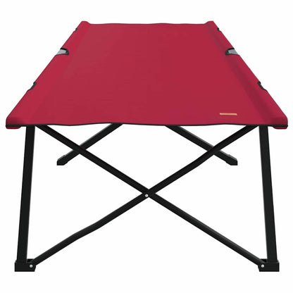 vidaXL Folding Camping Bed Red 206 x 76 x 74 cm Oxford and Steel