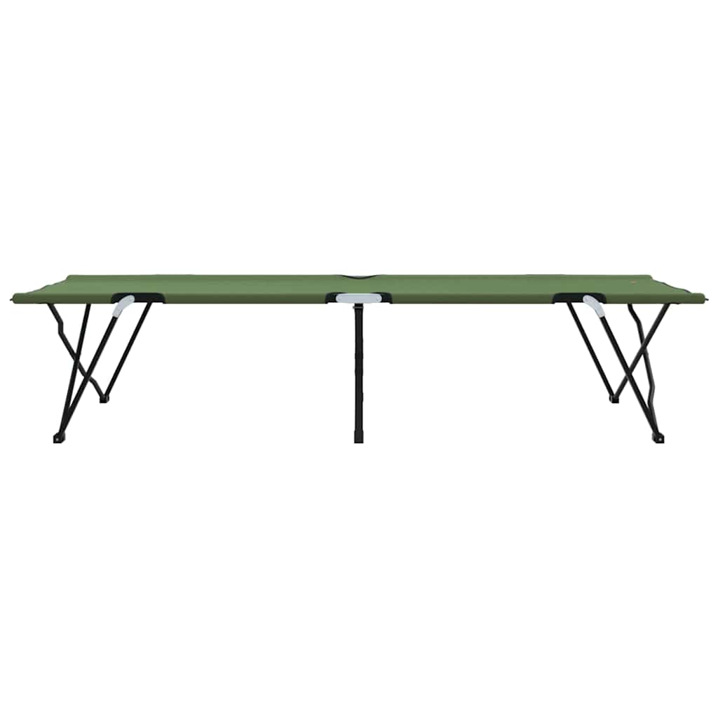 vidaXL Folding Camping Bed Green 206 x 76 x 74 cm Oxford and Steel