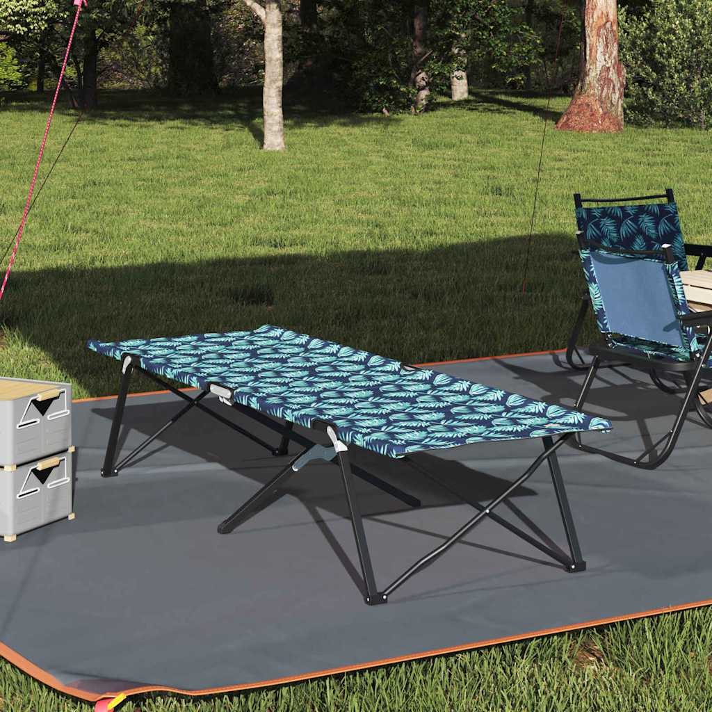 vidaXL Folding Camping Bed Forest 206 x 76 x 74 cm Oxford and Steel